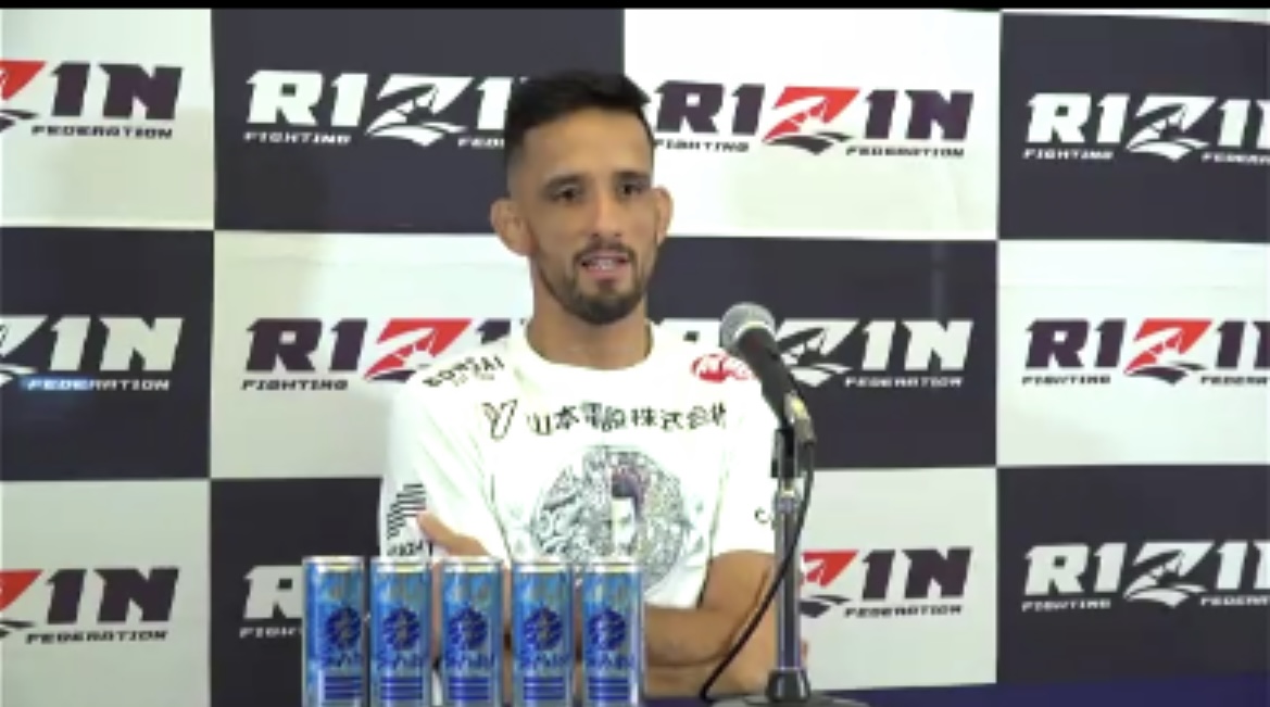 RIZIN.43へ向けてオンラインで意気込みを語るフェザー級王者のクレベル・コイケ