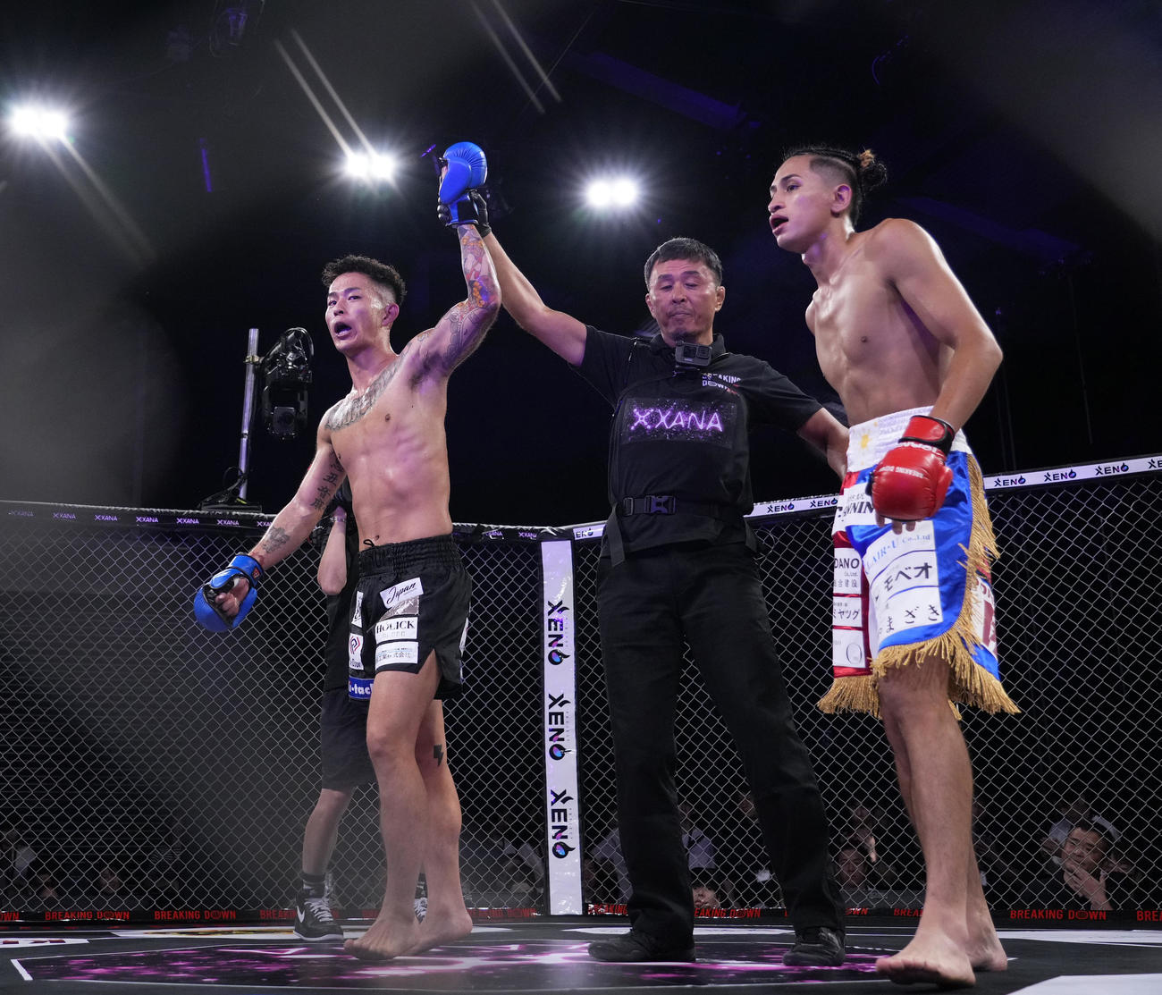 判定で平石（右）を破るLARGE HIGH（撮影・菅敏）