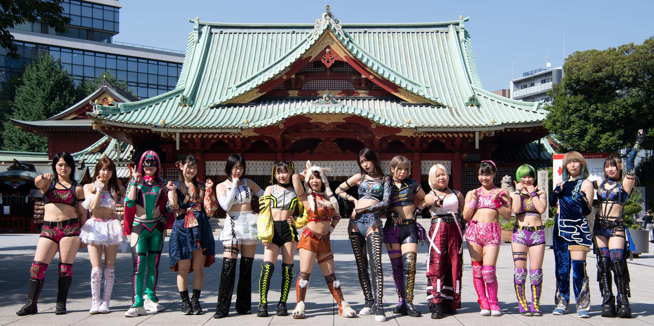 プリンセスカップに出場する選手たち（東京女子プロレス提供）