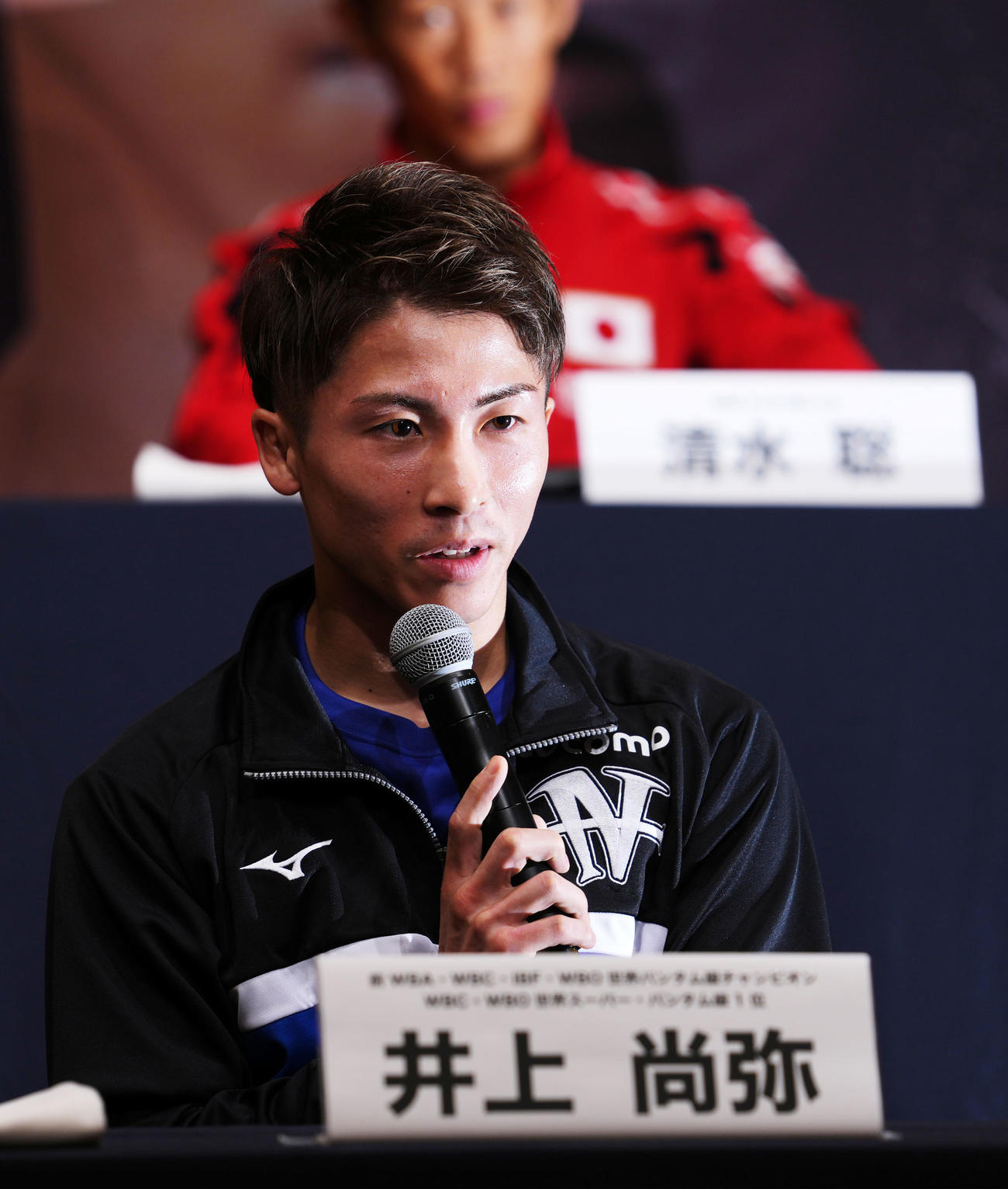 試合への意気込みを語る井上尚弥（撮影・横山健太）