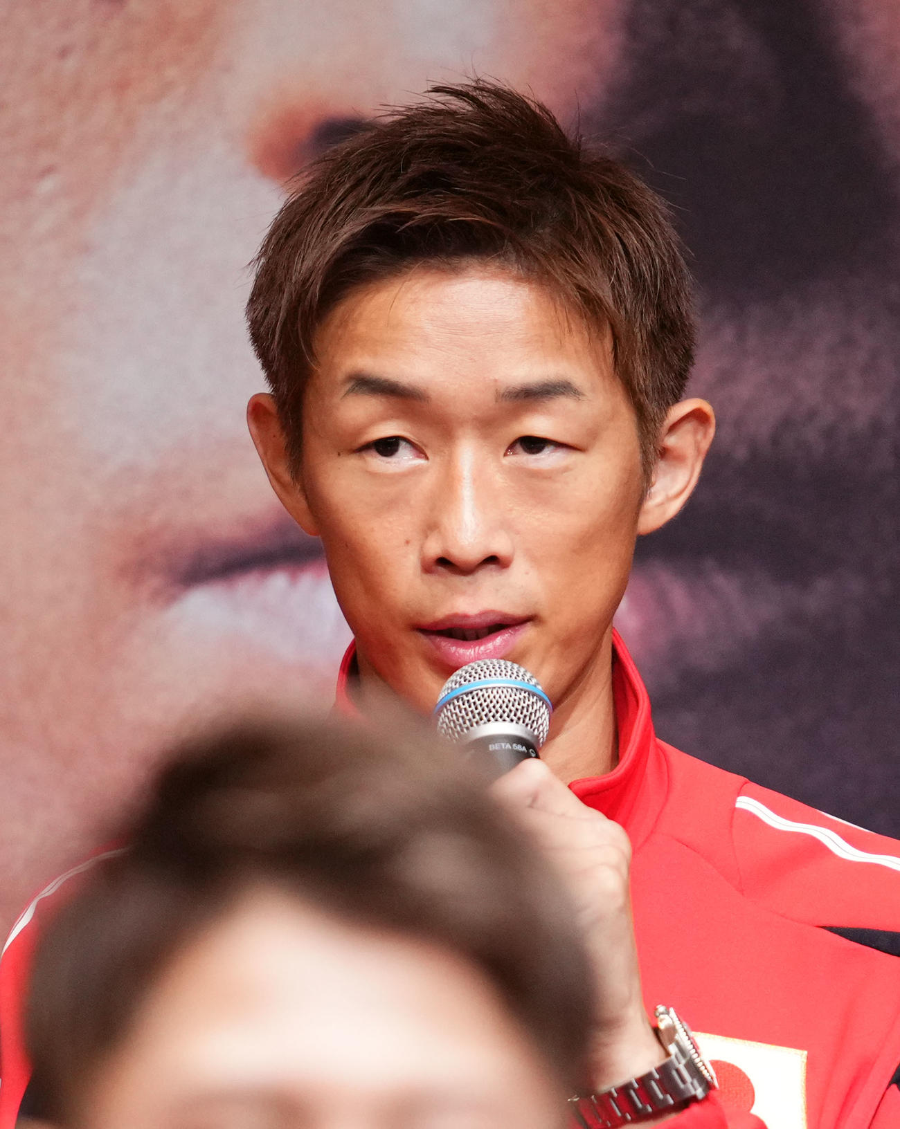 ポ試合への意気込みを語る清水（撮影・横山健太）