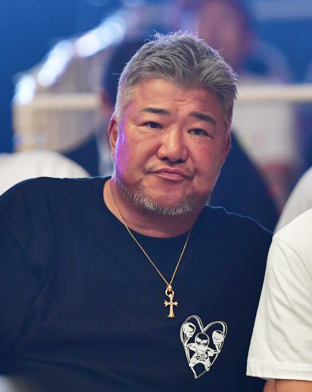 3150FIGHTを会場で見る亀田史郎氏（撮影・清水貴仁）