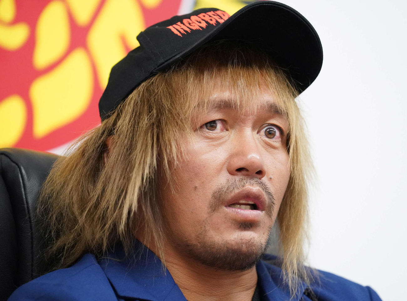 G1優勝一夜明け会見に臨む内藤（撮影・小沢裕）