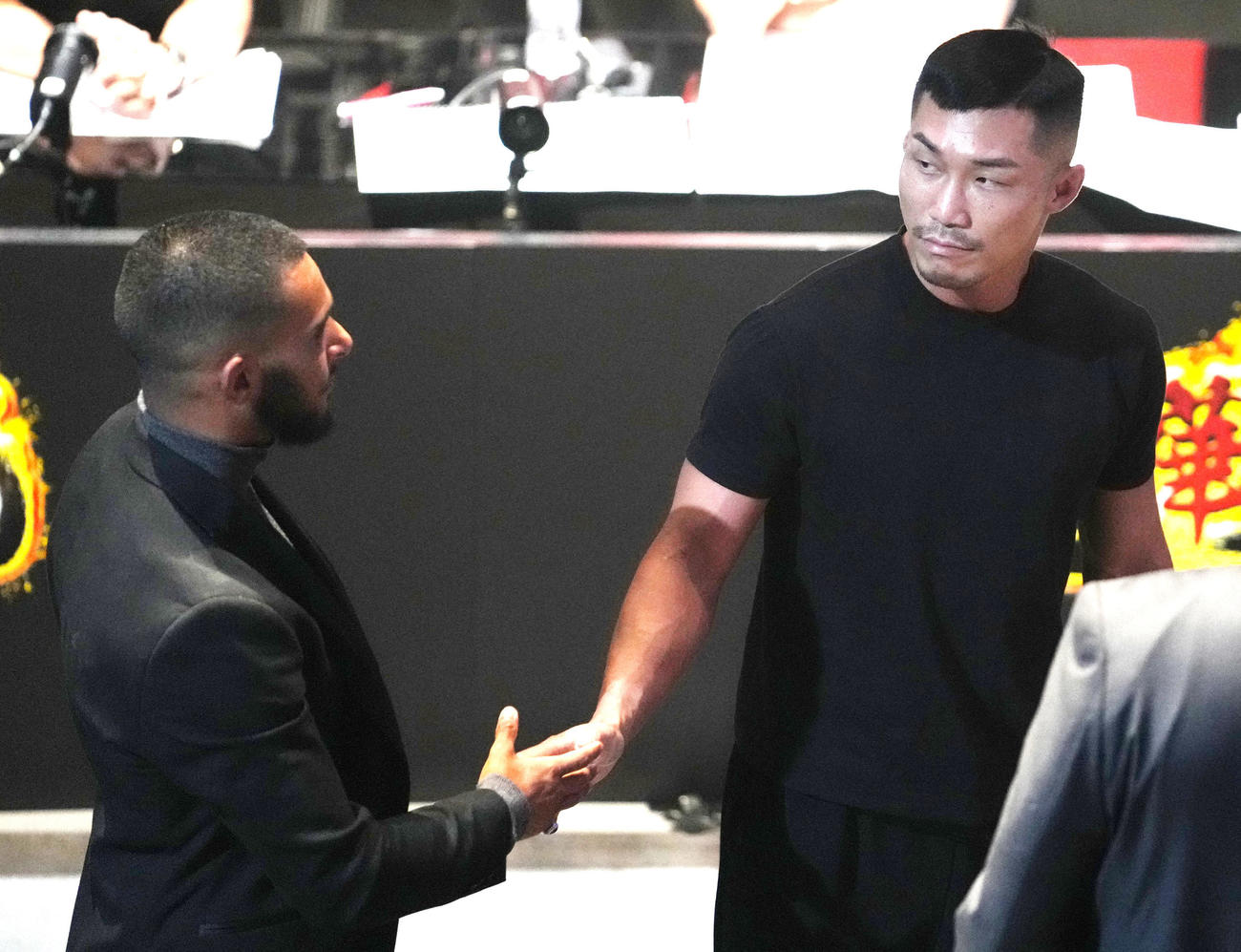 シェリフ・ラロッシとの対戦が決まった韓国のパク・ヒョングン（撮影・横山健太）