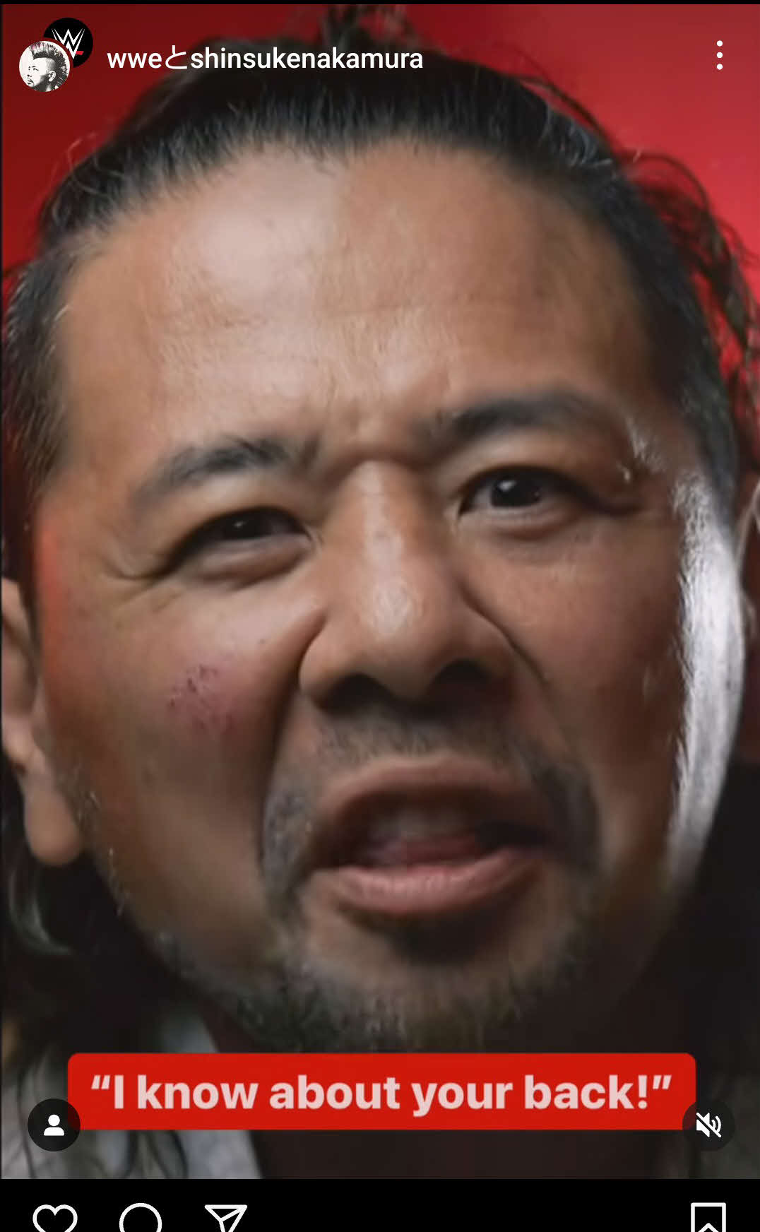 WWE世界ヘビー級王座挑戦の決まった中邑真輔が王者セス・ロリンズに警告（WWE公式インスタグラムから）