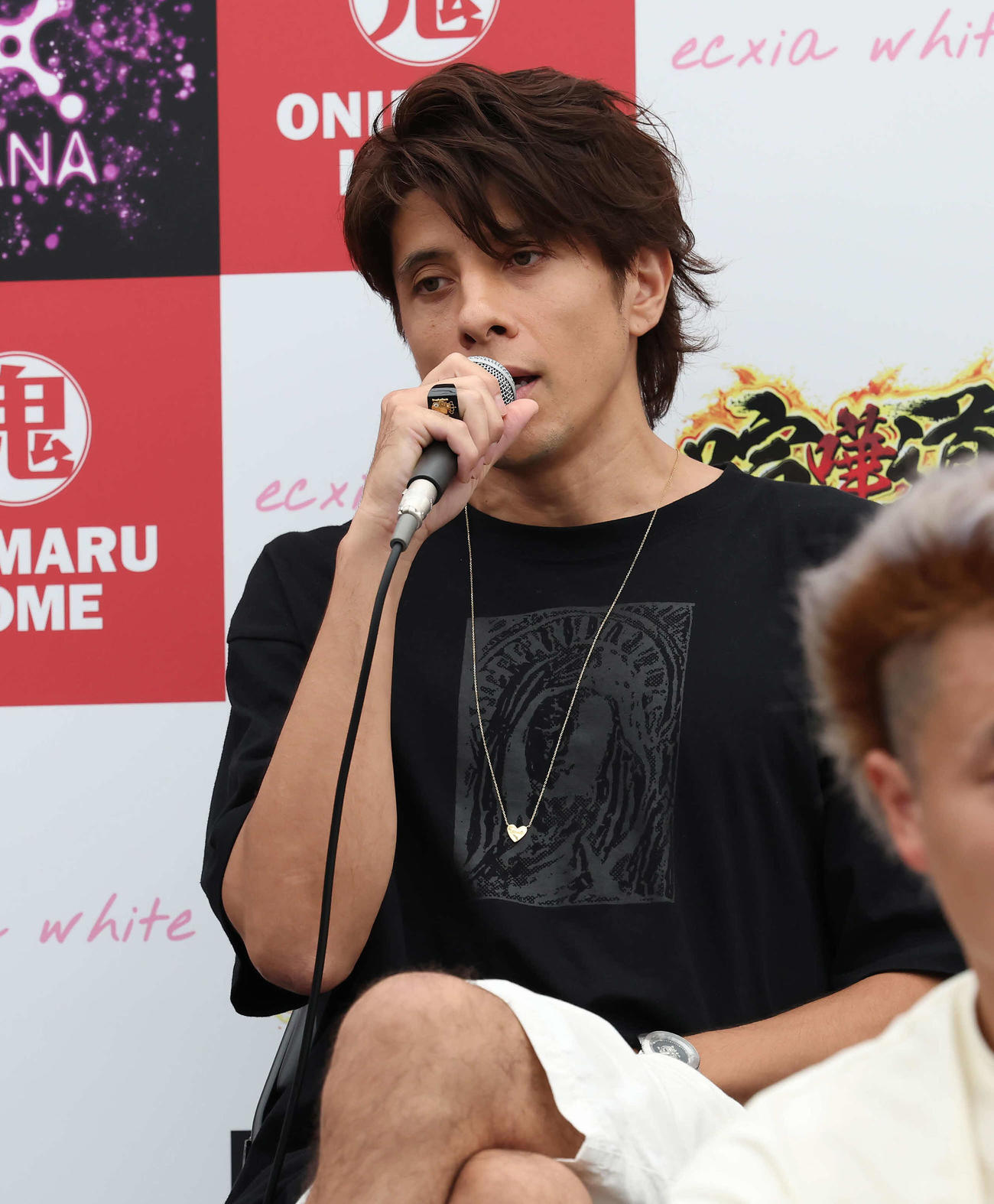 前日会見に臨む城田純（撮影・丹羽敏通）