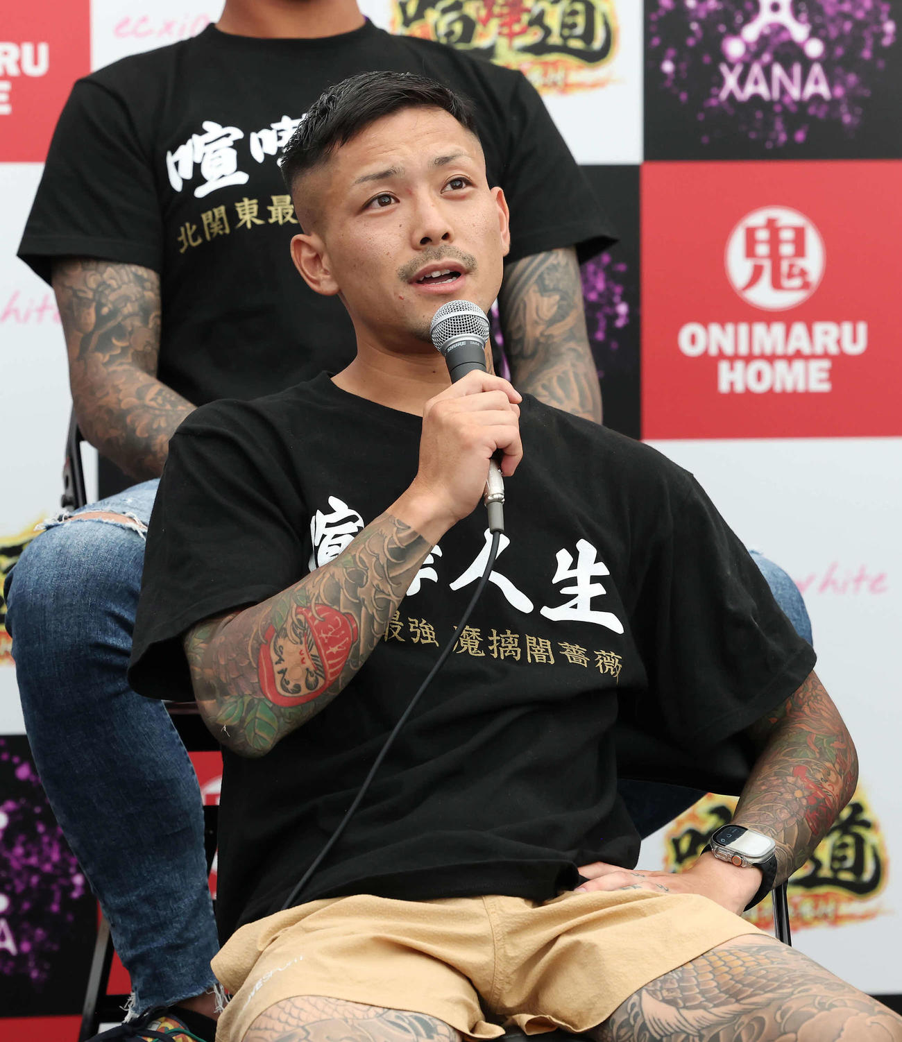 前日会見に臨む尾田優也（撮影・丹羽敏通）