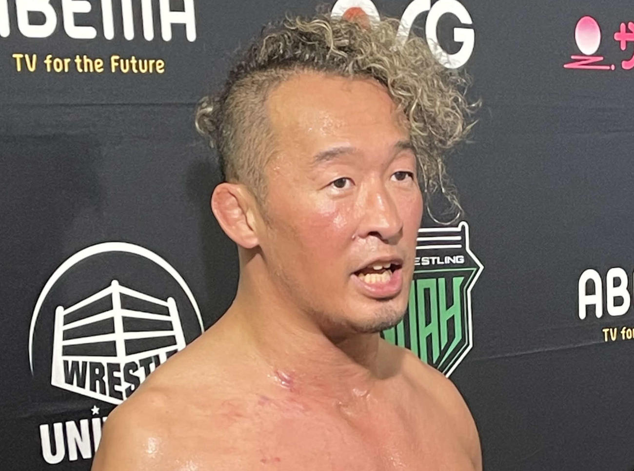 デビュー25周年記念試合を終えたプロレスリング・ノアの丸藤正道