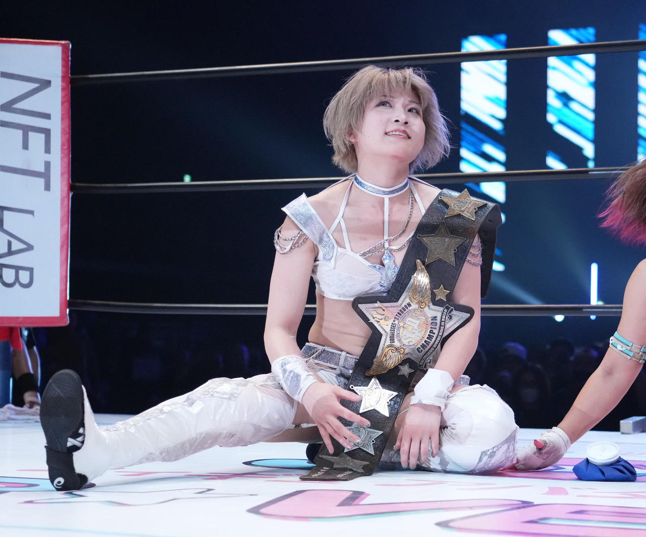 5★STAR GP 2023　白川未奈に勝利した安納サオリ（撮影・菅敏）