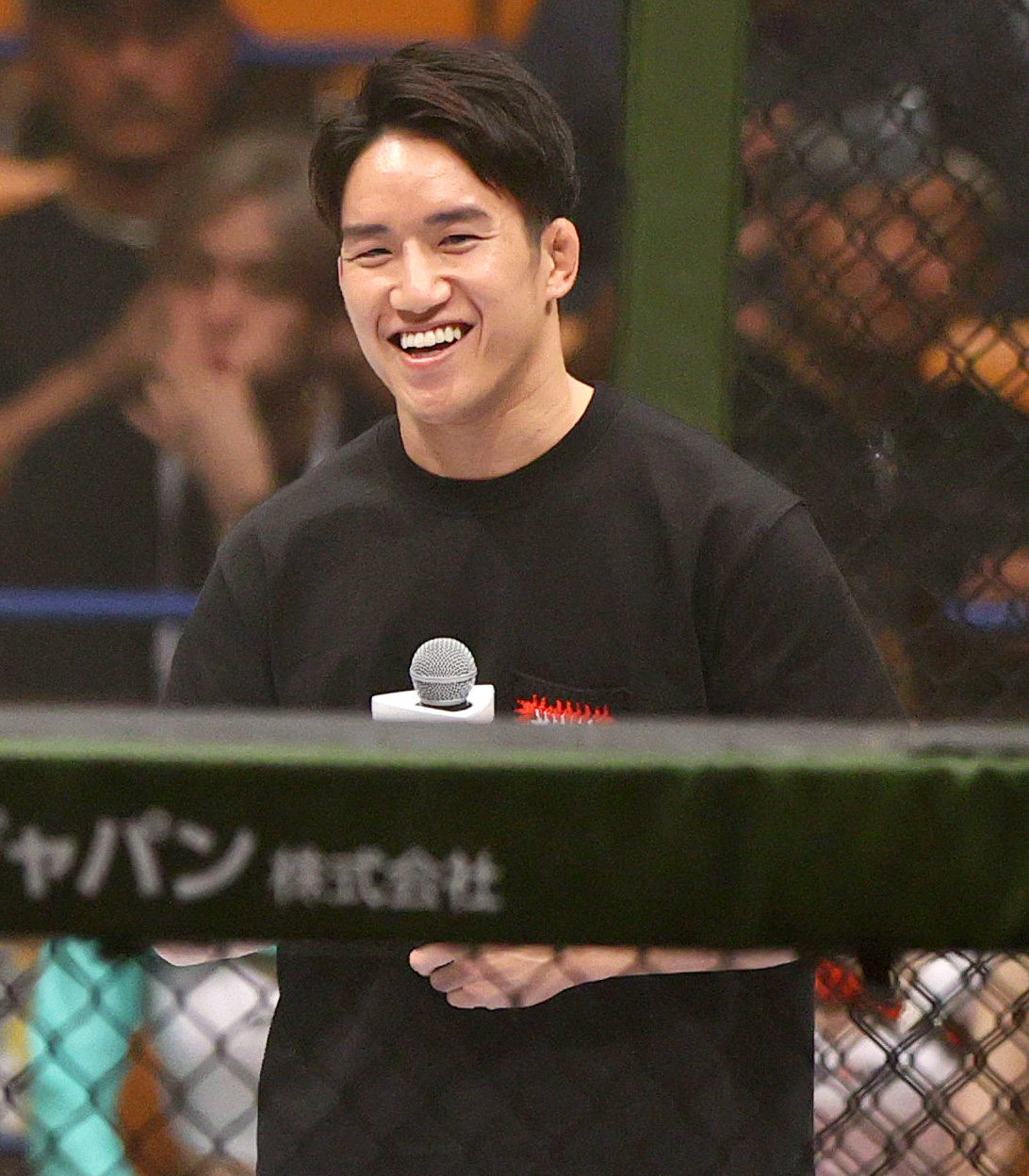 大晦日に試合をすると宣言した朝倉海（撮影・上山淳一）