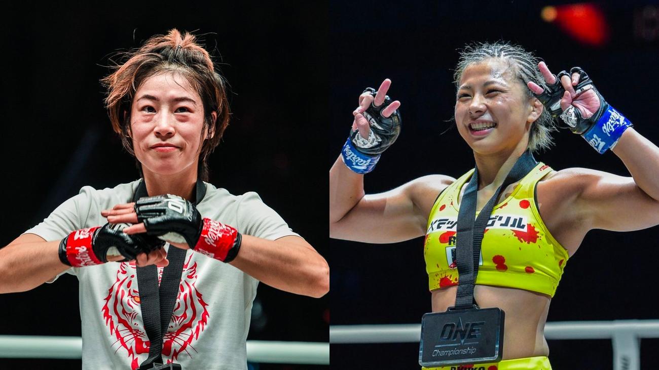 11月4日にタイ・バンコクでメン・ボー（左）と対戦する三浦彩佳。約1年7カ月ぶりの総合格闘技マッチ（C）ONE Championship
