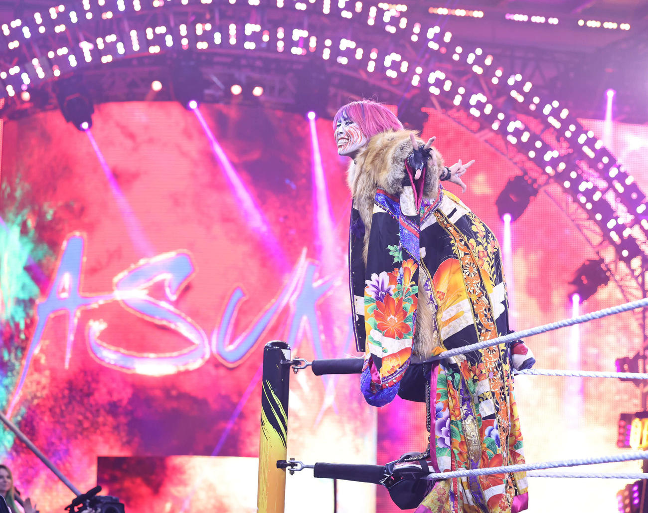 久々のNXTマット登場に笑顔のアスカ（C）2023 WWE, Inc. All Rights Reserved.