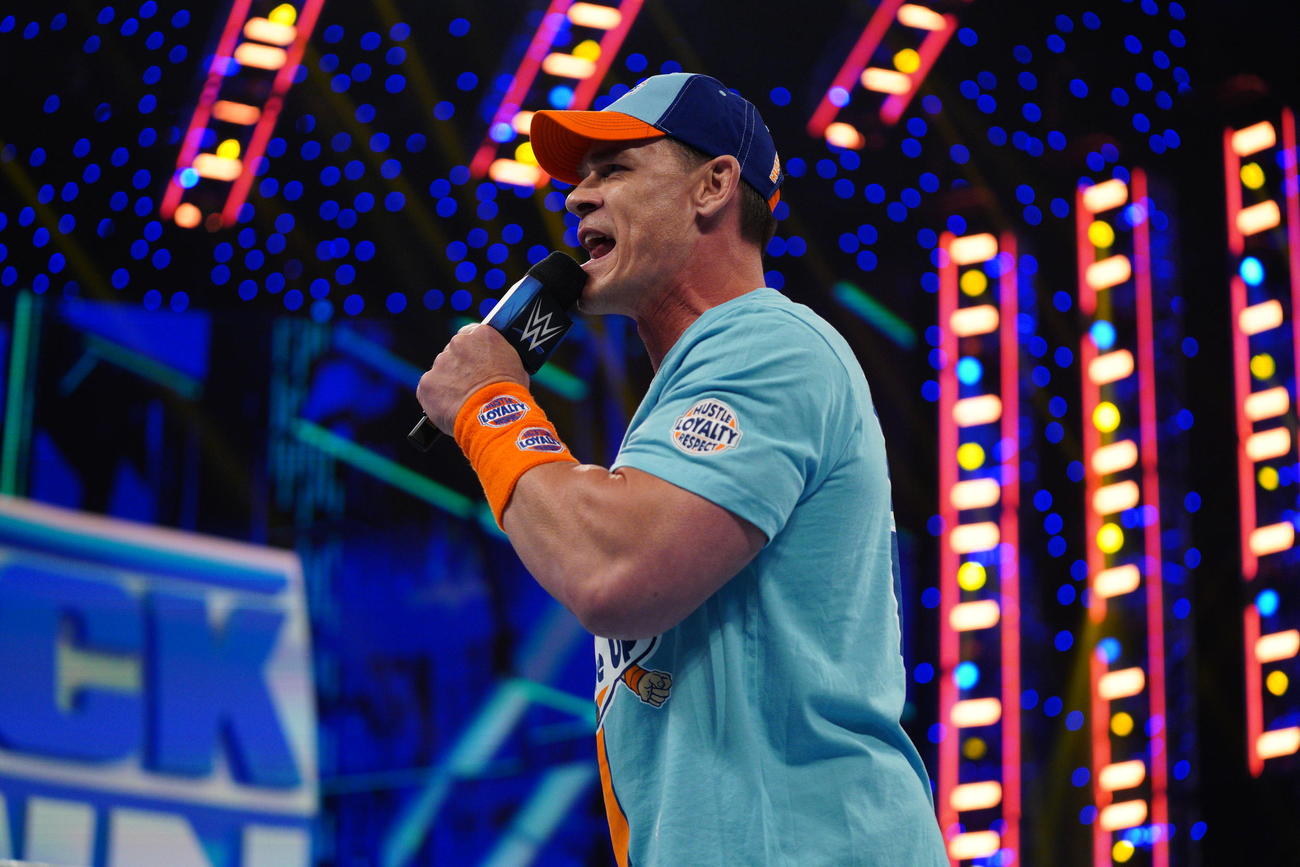 クラウンジュエル大会への意気込みを口にしたジョン・シナ（C）2023 WWE, Inc. All Rights Reserved.