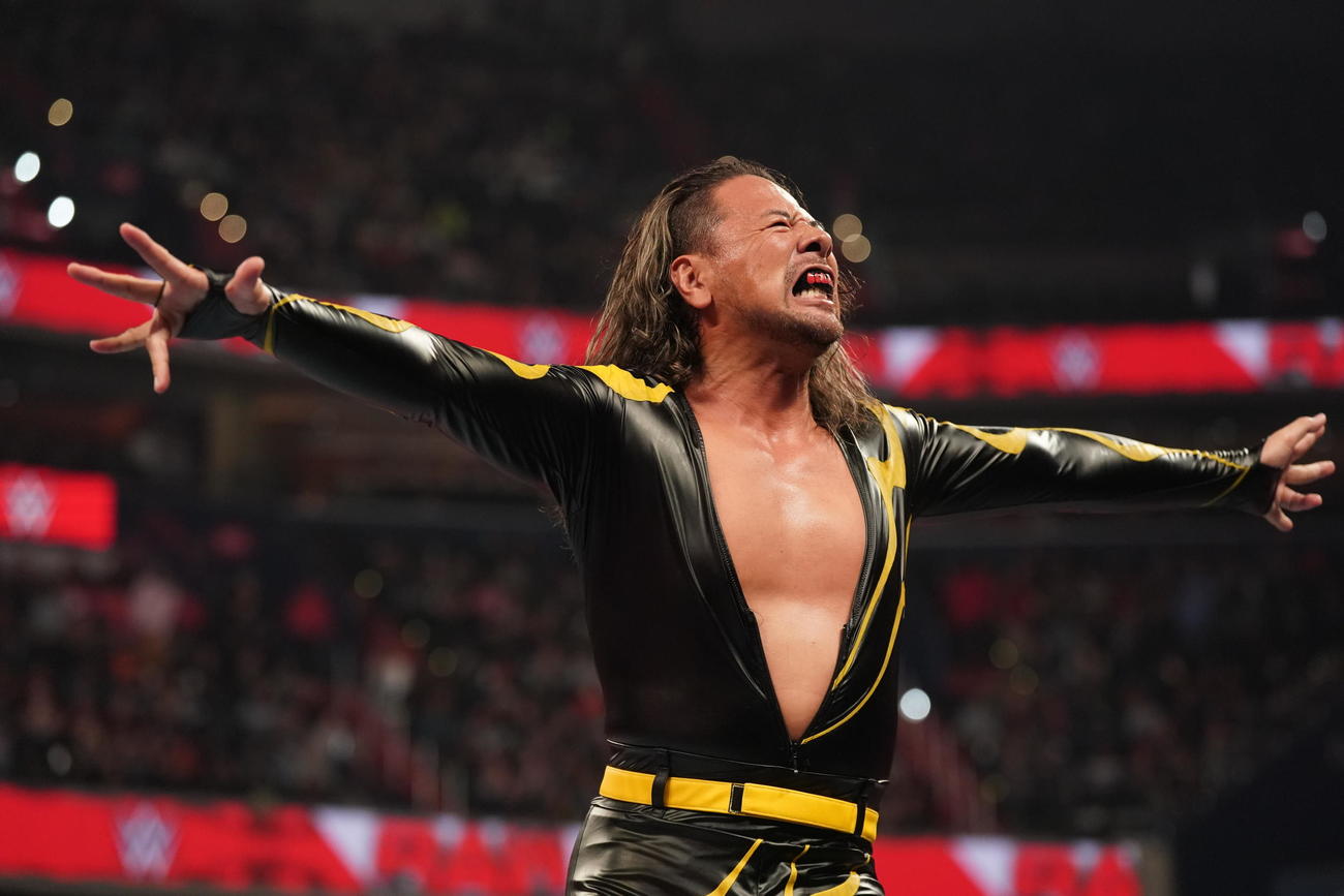 オーティス戦に臨んだ中邑真輔（C）2023 WWE, Inc. All Rights Reserved.
