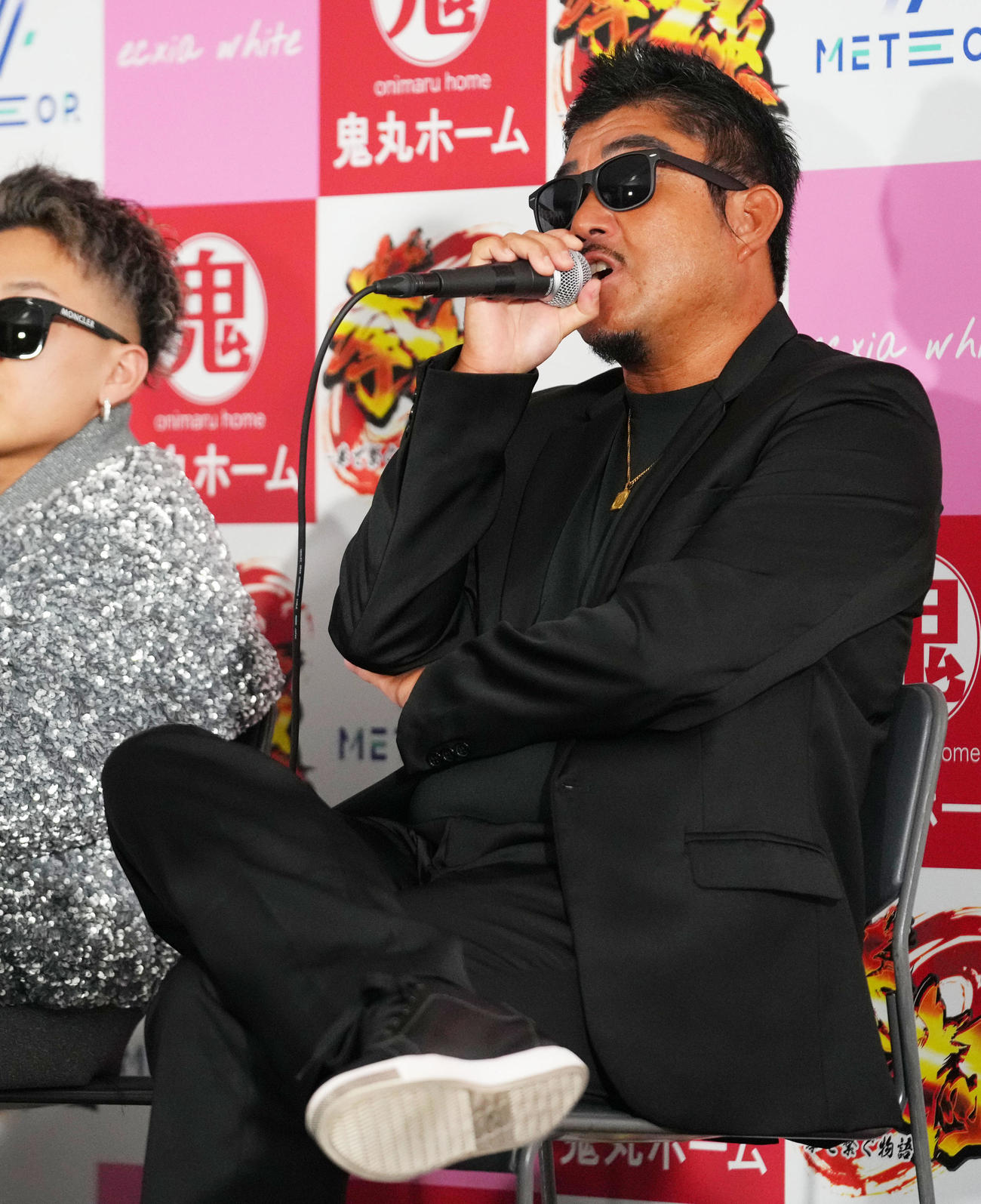 試合への意気込みを語るバン仲村（撮影・横山健太）