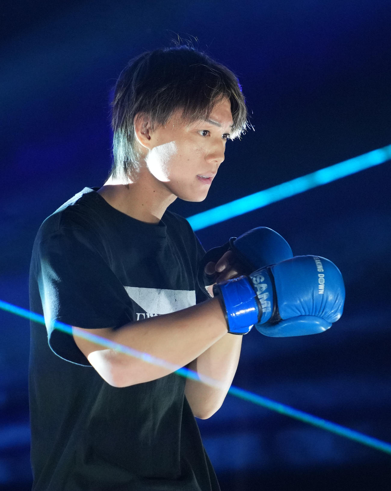 柴田龍輝対きょうすけ　入場する柴田龍輝（撮影・横山健太）