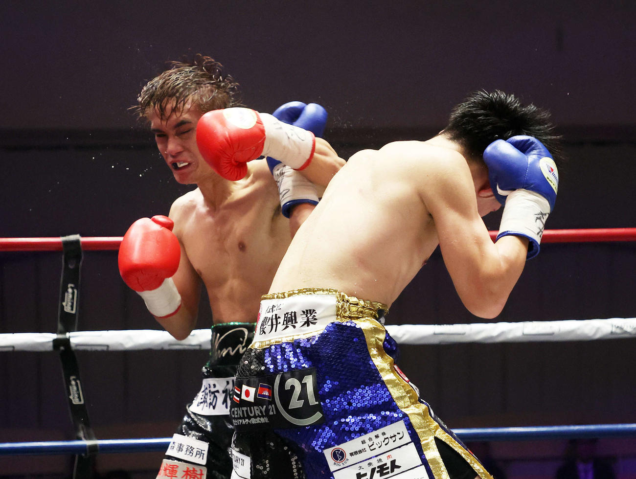 10回、森（右）と攻め合う高田（撮影・鈴木正人）