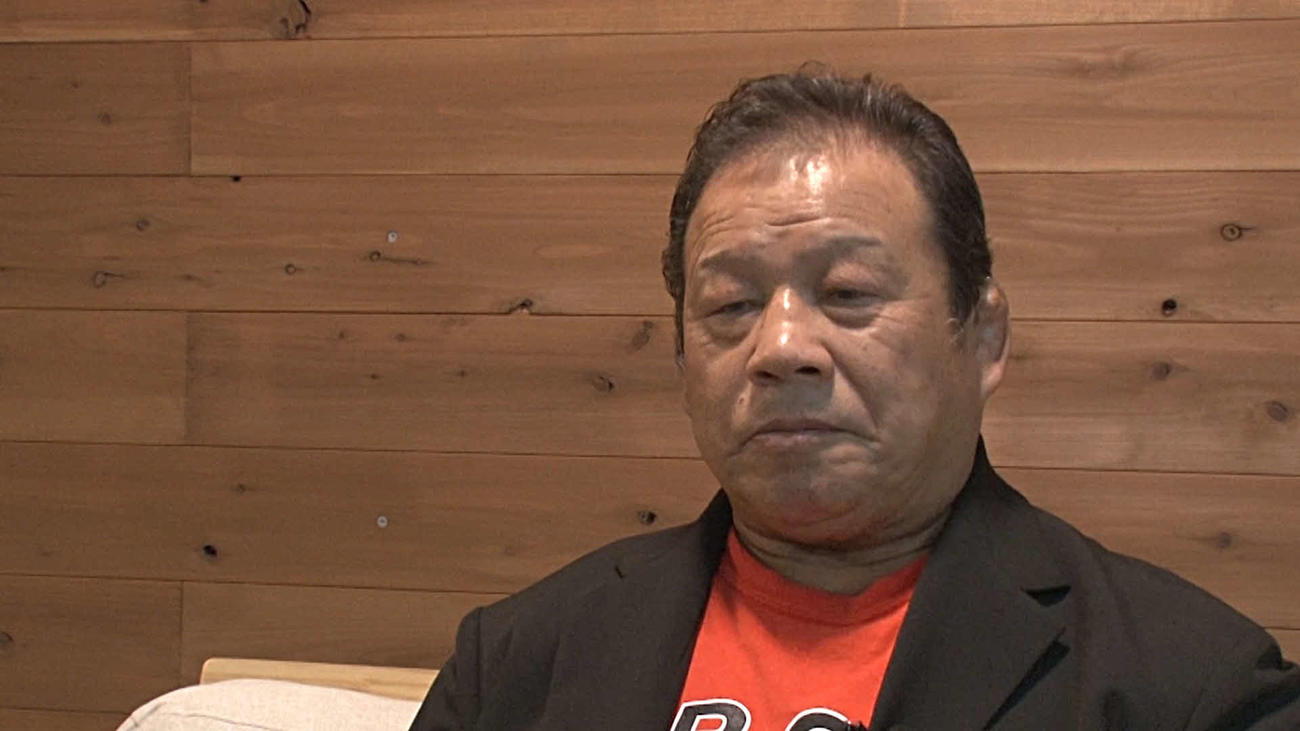 かつての弟子、征矢学とタッグを組んで12月2日のノア横浜武道館大会に出場する藤波辰爾がYouTubeでインタビューに答えた（プロレスリング・ノア提供）