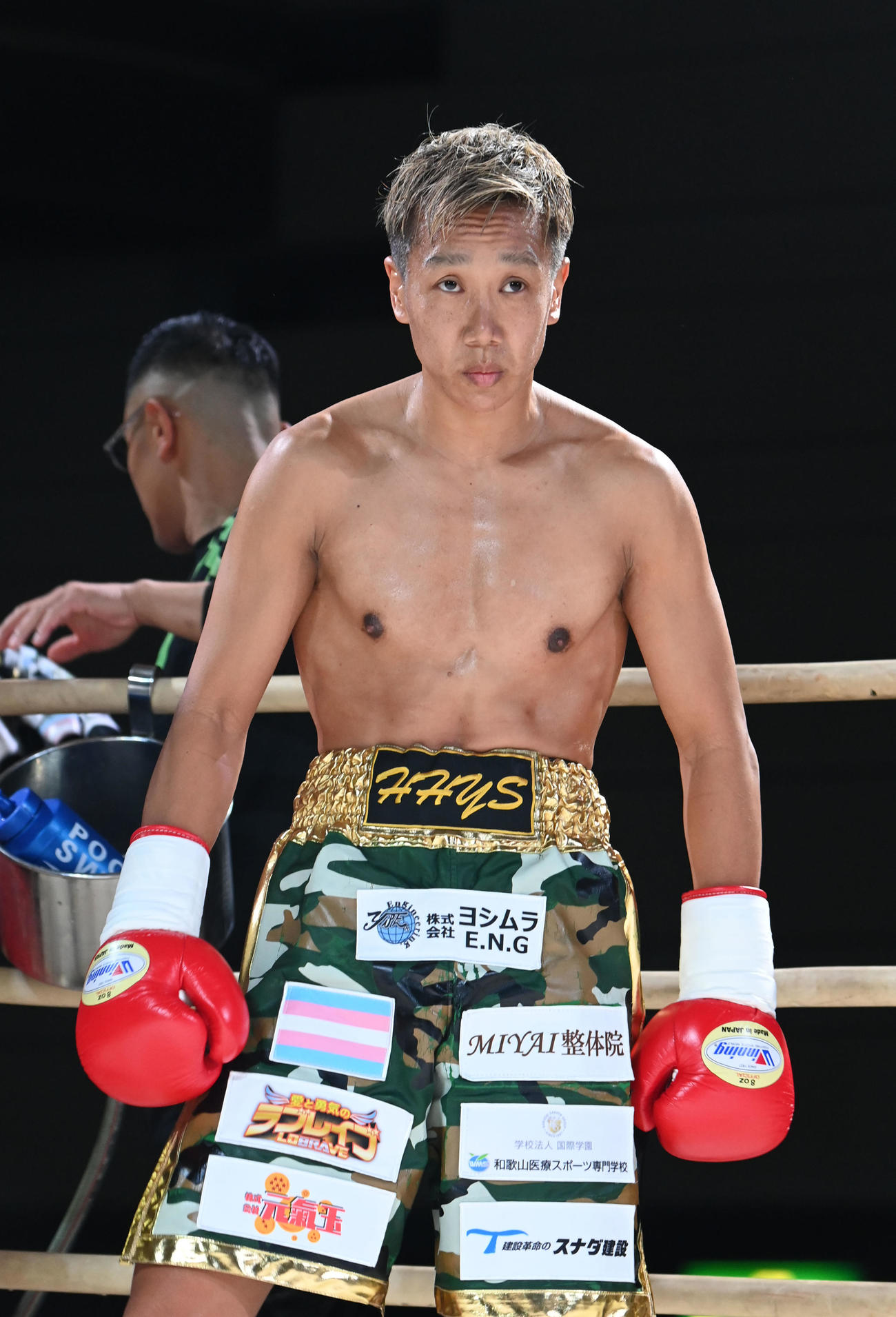 鍛えられた真道ゴー（撮影・和賀正仁）