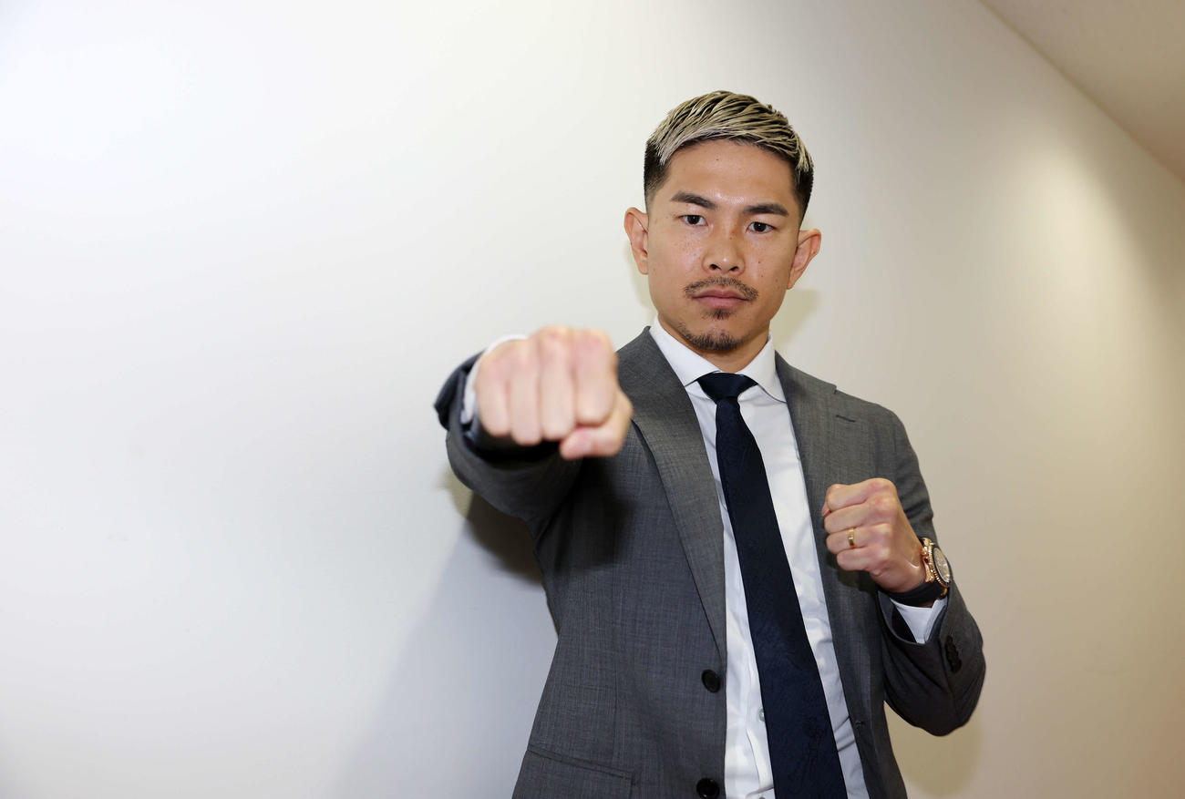 支えてくれる人たちに感謝し、好きなボクシングを続ける井岡（撮影・宮地輝）