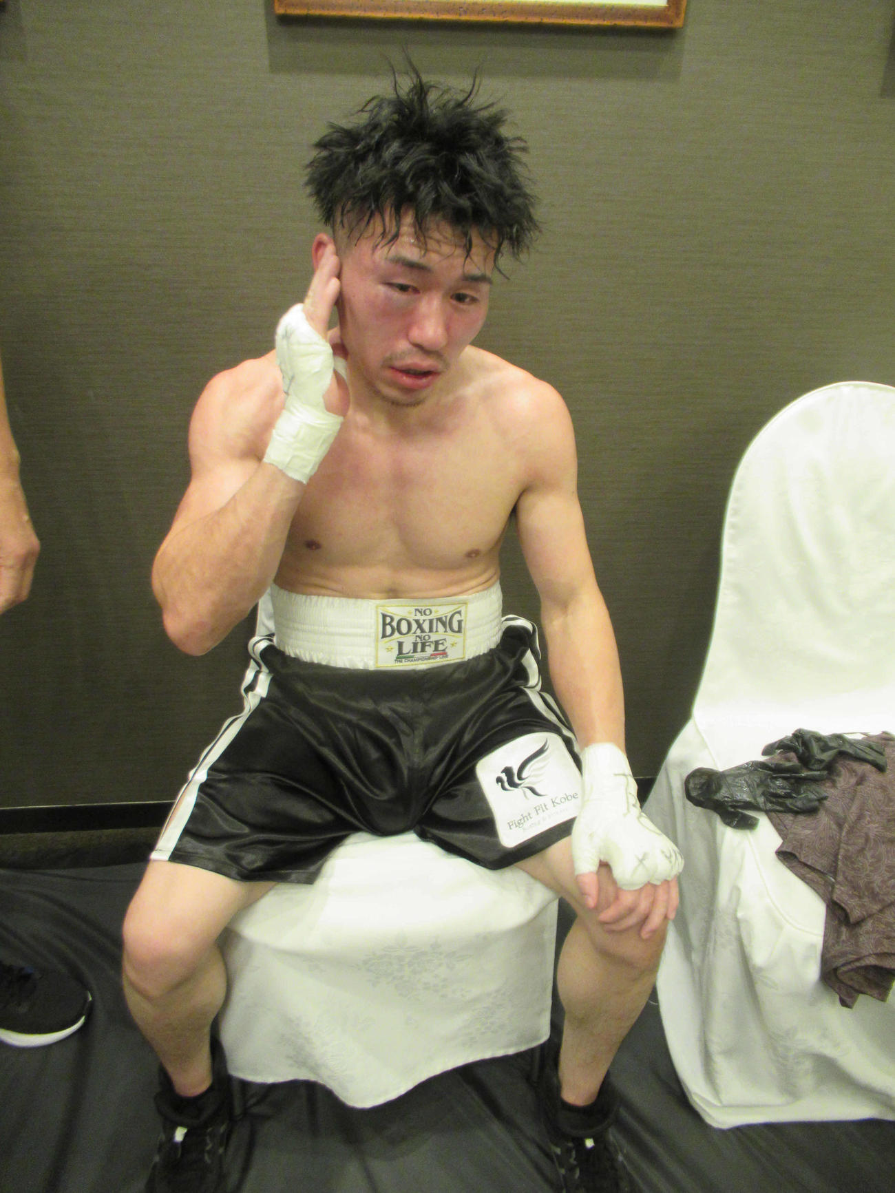 デビュー戦を飾った山中4きょうだいの三男、勇樹（撮影・実藤健一）