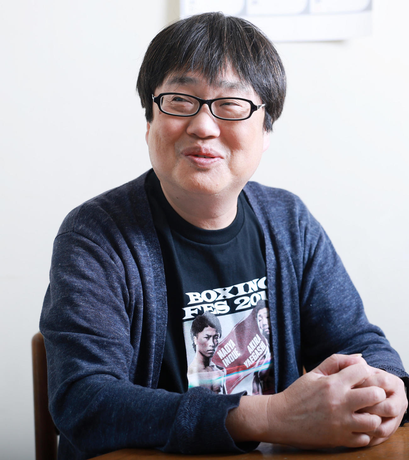 井上尚弥について語る六角精児（撮影・野上伸悟）