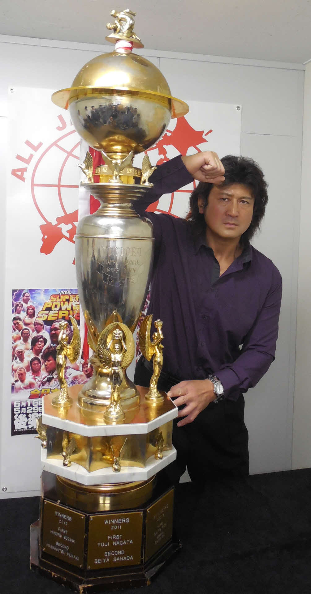 チャンピオンカーニバル優勝会見を行った大森（2014年4月撮影）