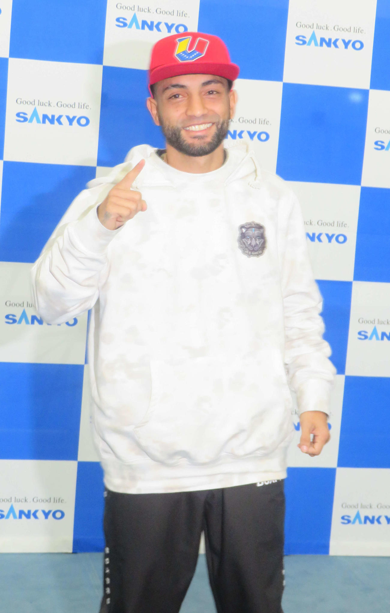 公開練習に臨んだWBA世界スーパーフライ級6位ホスベル・ペレス