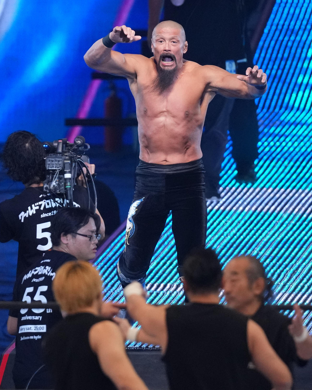KOPW2024進出権争奪ニュージャパンランボーに登場した飯塚（撮影・横山健太）