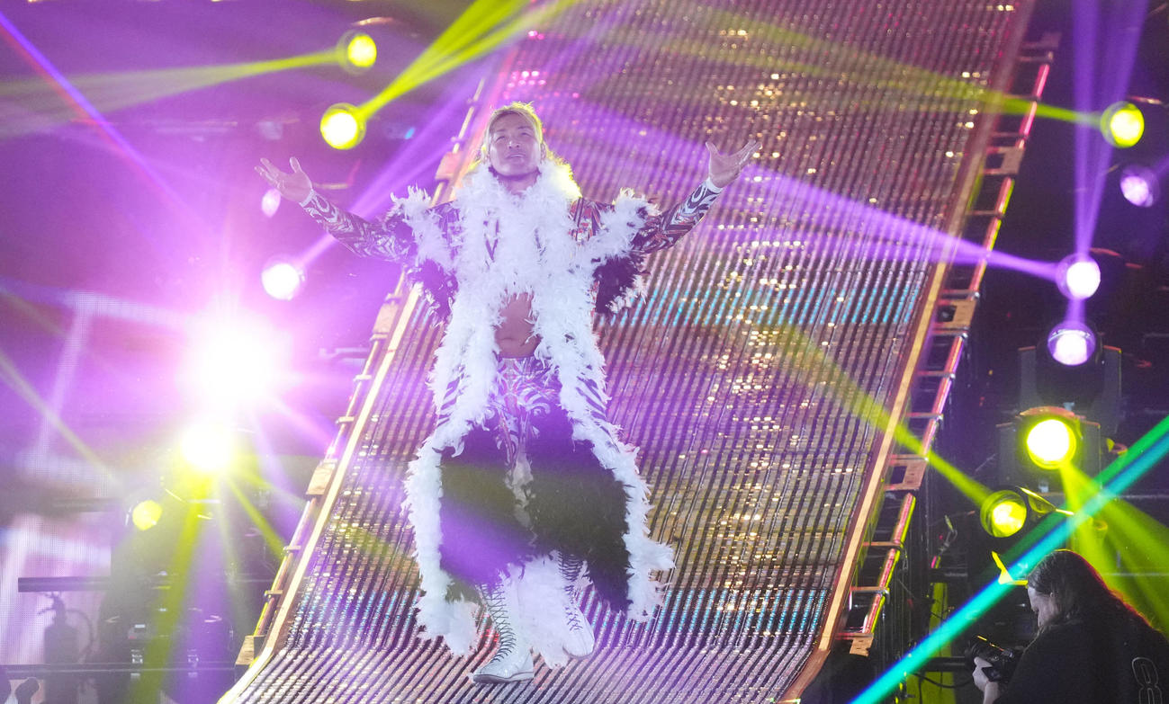 社長就任後、初の試合に臨む棚橋（撮影・横山健太）