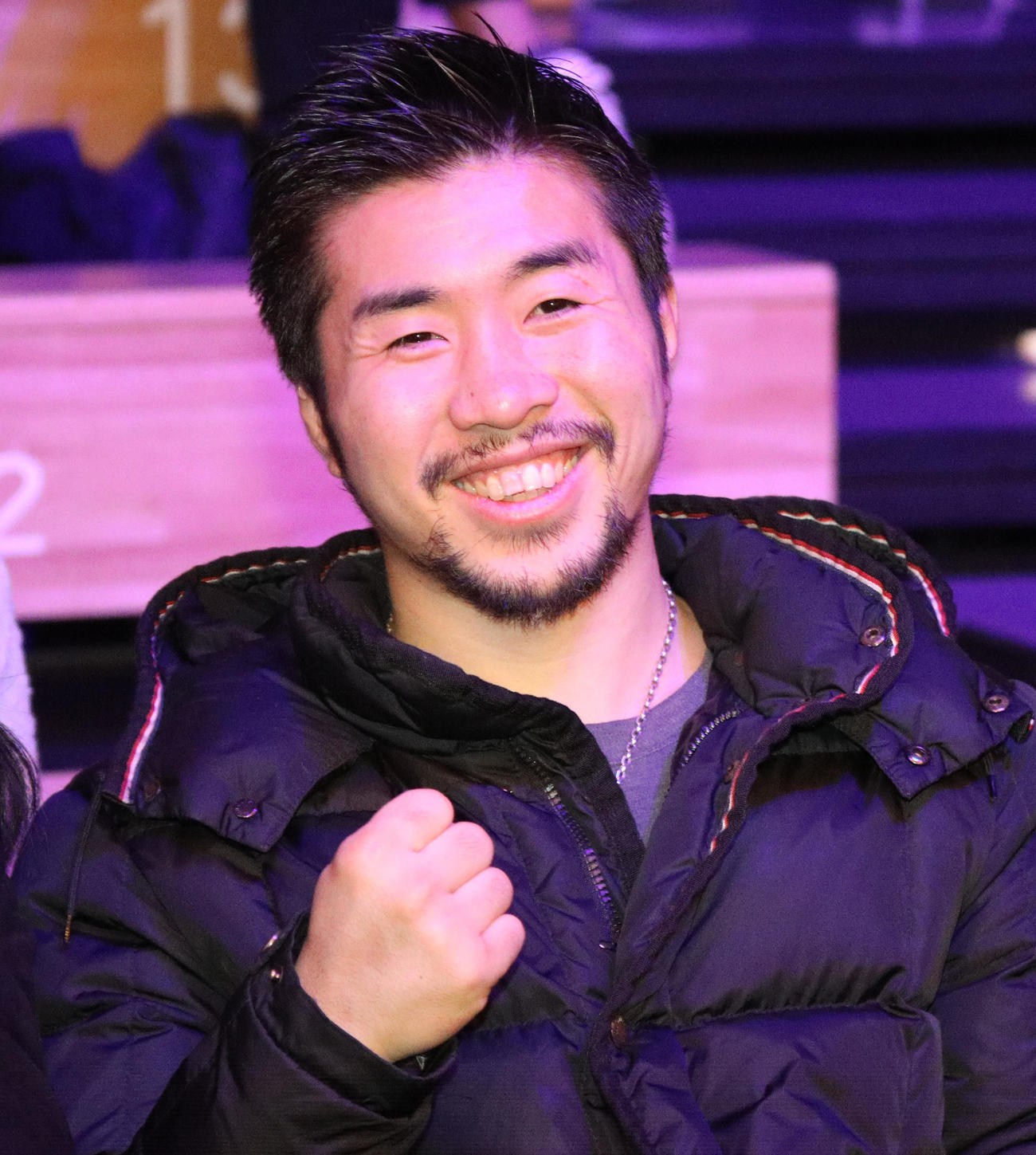 IBF女子世界アトム級新王者に輝いた山中の兄・竜也（撮影・中島郁夫）