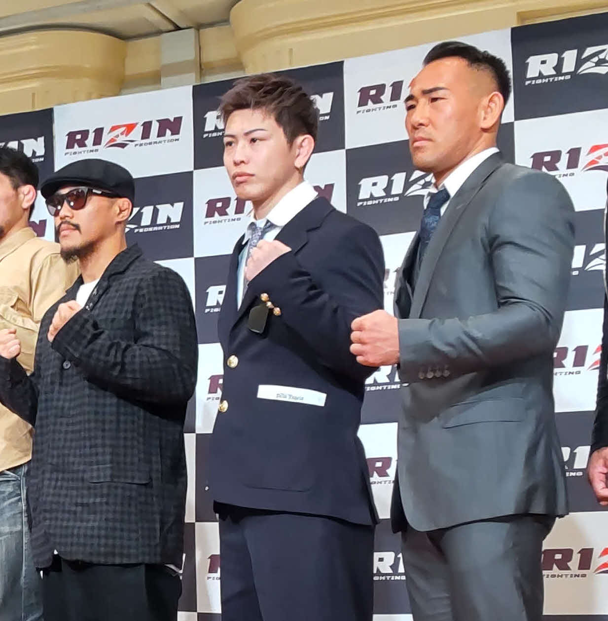 RIZINランドマーク9に出場する（左から）山本アーセン、西谷大成、高橋遼伍
