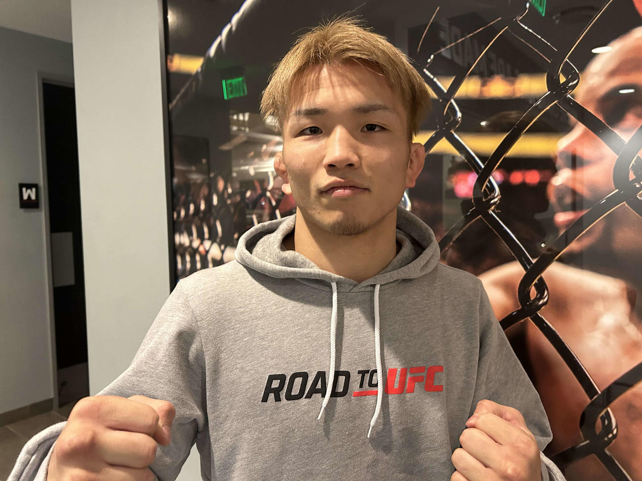 ロード・トゥUFCライト級決勝に臨む原口伸（（C）Zuffa LLC／UFC）