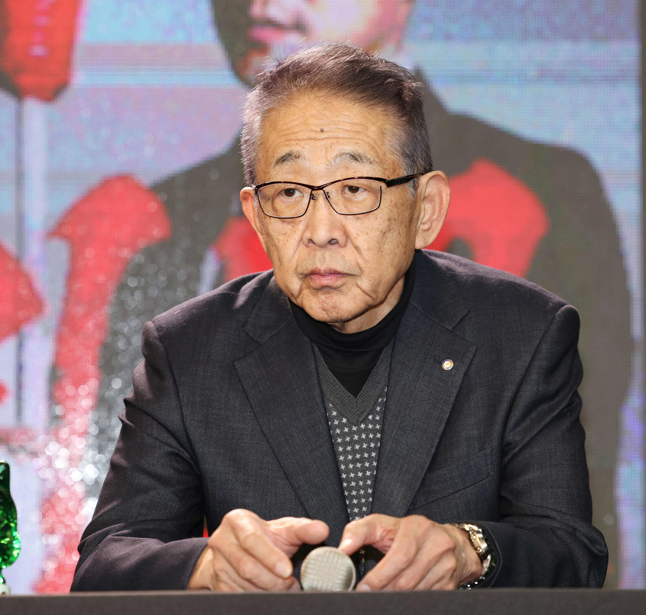 「3150FIGHT vol．8」発表記者会見に臨む渡辺会長（撮影・宮地輝）