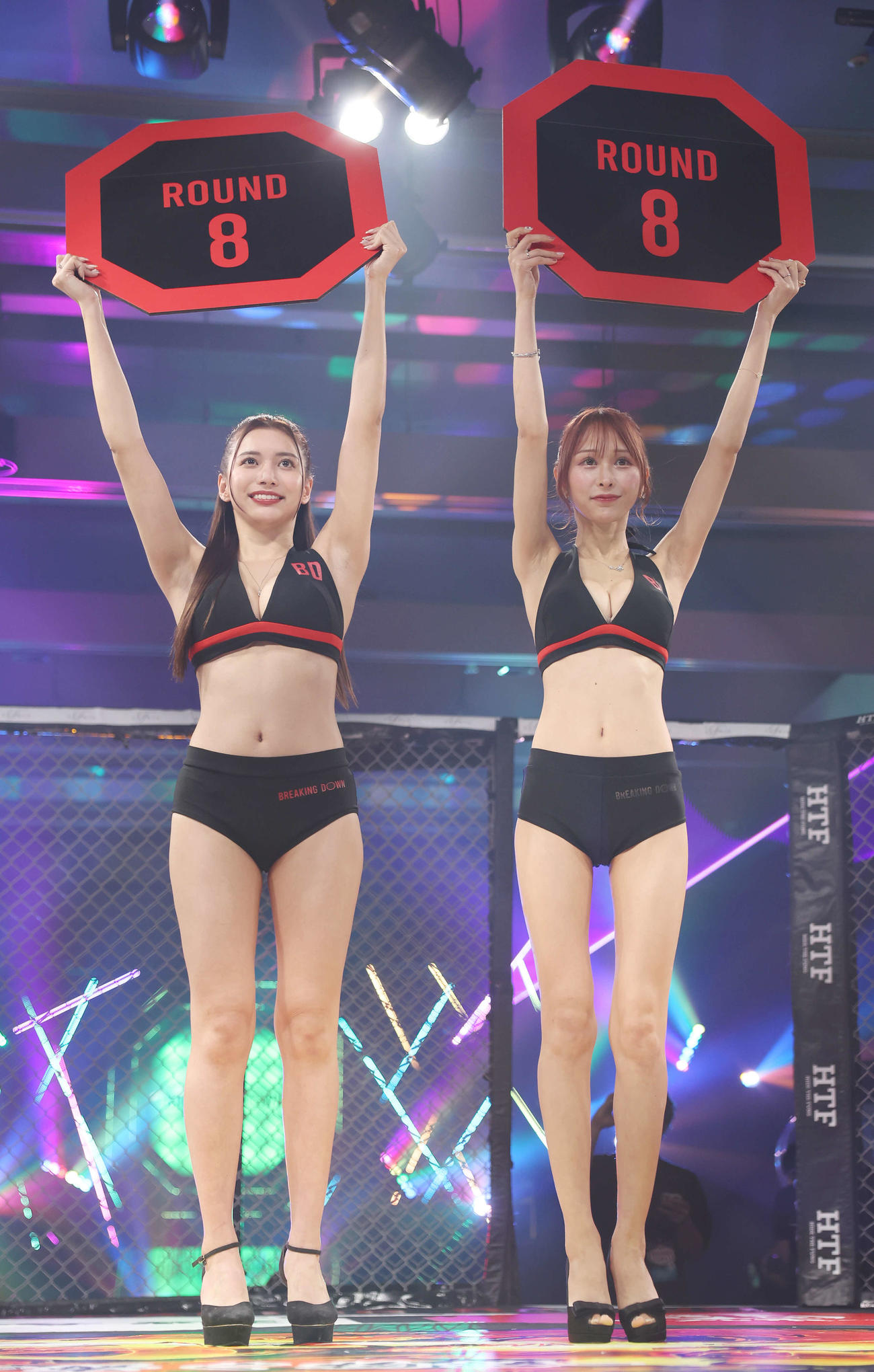 リングを彩るブレイキングガールの藤渡小百合とさゆり（撮影・宮地輝）