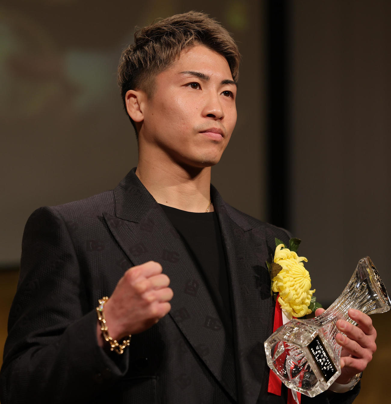 最優秀選手賞を受賞した井上尚弥（撮影・野上伸悟）