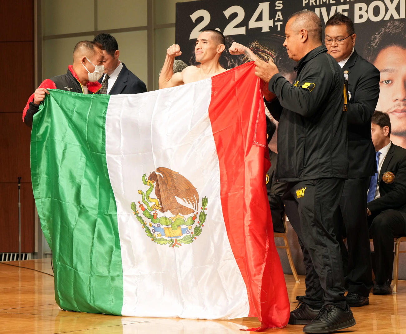 前日計量をパスしたクリスチャン・バカセグア（撮影・たえ見朱実）