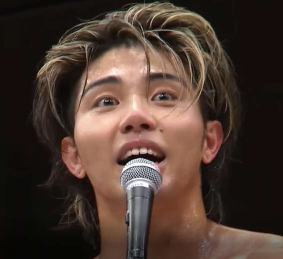 試合後「プロレス最高だ！」と叫んだ武知海青（レッスルユニバースより）