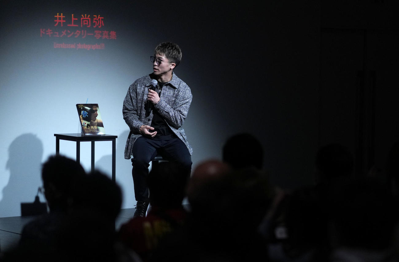 トークイベントに登場した井上尚（撮影・横山健太）