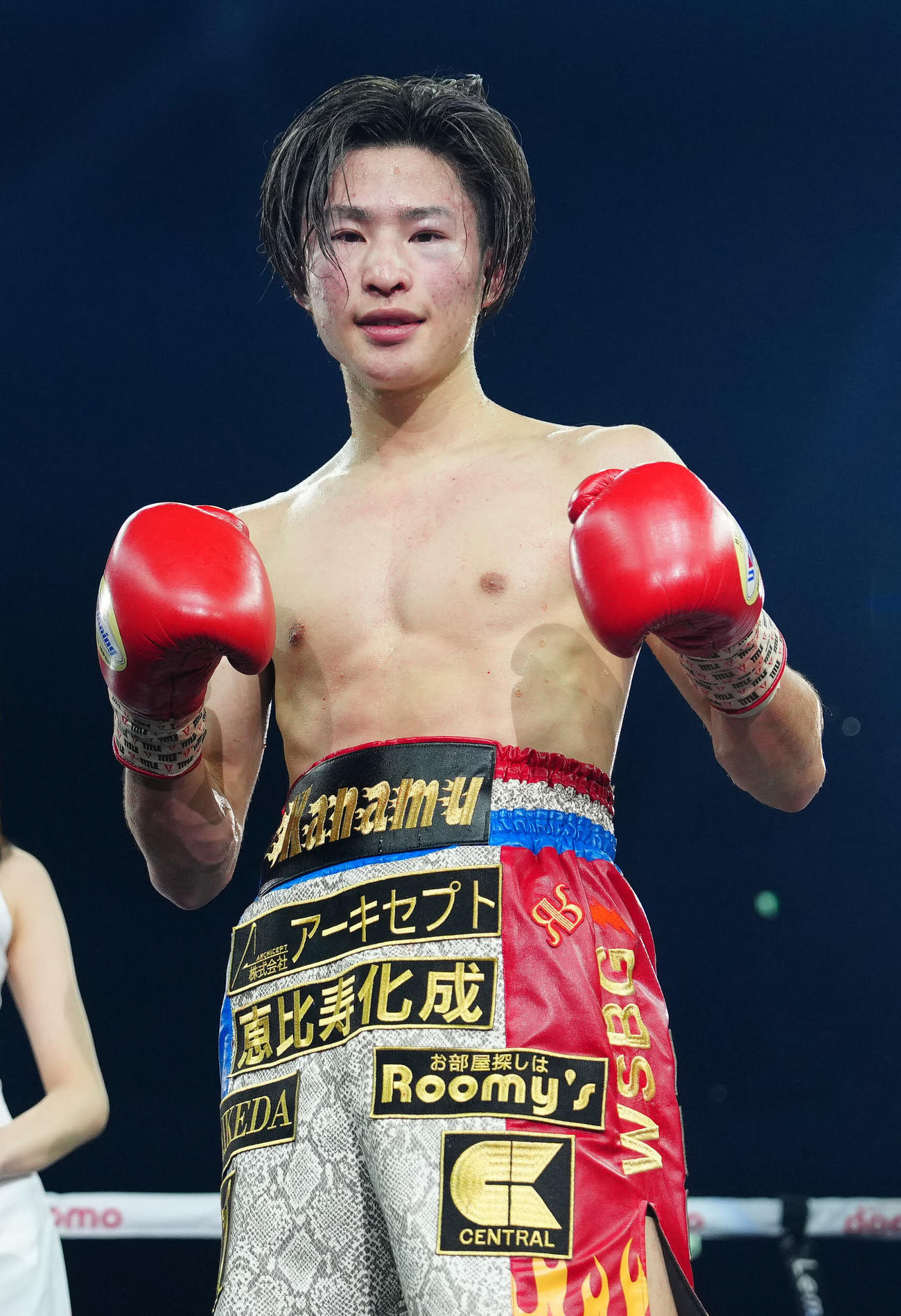 ガブニラスに5回TKO勝ちした坂間叶夢さん（2023年12月撮影）