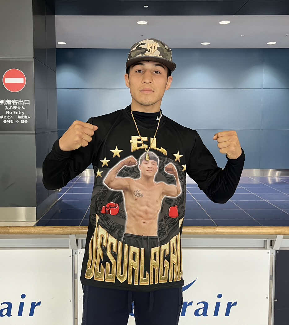 31日に亀田和毅と対戦するケビン・ビジャヌエバが来日（亀田プロモーション提供）