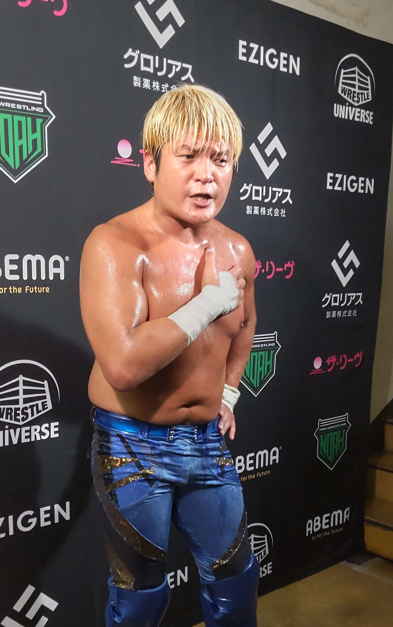試合後、清宮への愛を語った拳王