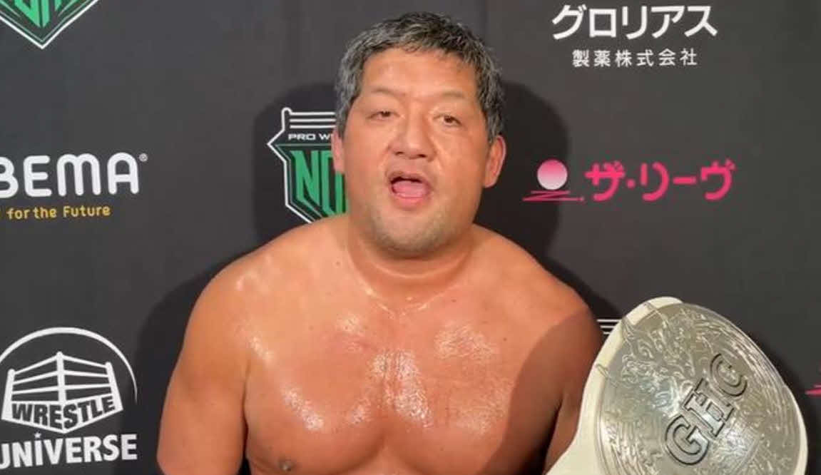 巨体を生かしてニンジャ・マックに圧勝した石川修司（ノア公式Xから）