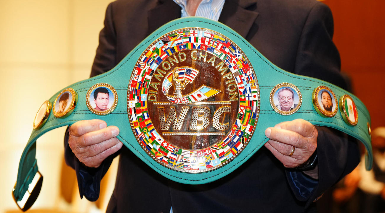 WBCダイヤモンドチャンピオンベルト（撮影・江口和貴）