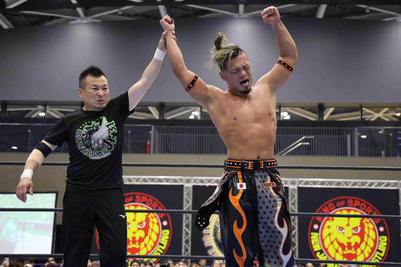何とか金丸に勝利した藤田晃生（写真提供・新日本プロレス）