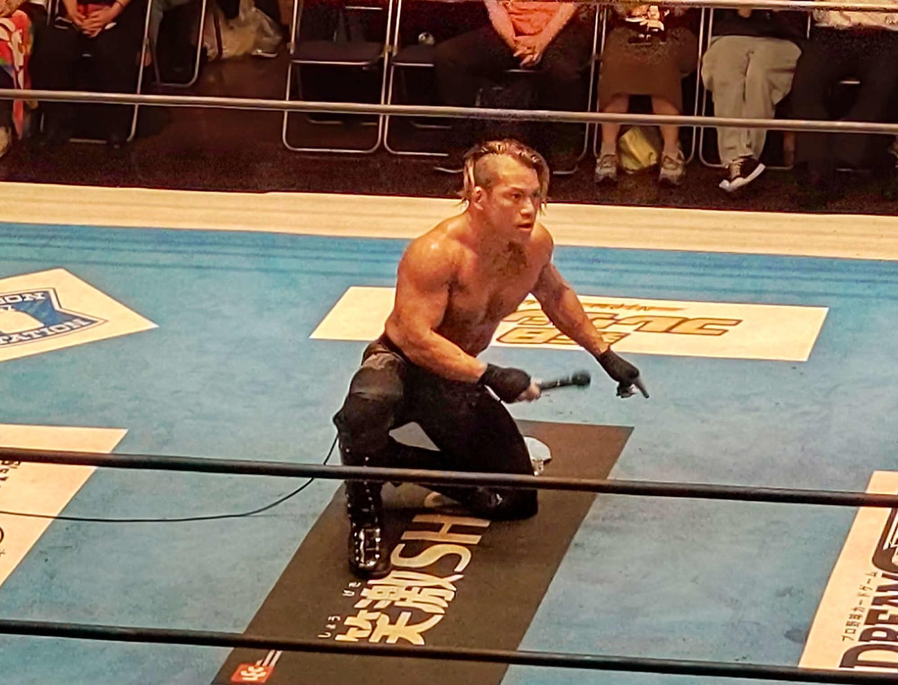 高橋ヒロムを倒した後、「プロレスはな、強えヤツが勝つんだよ！」と叫んだ石森太二