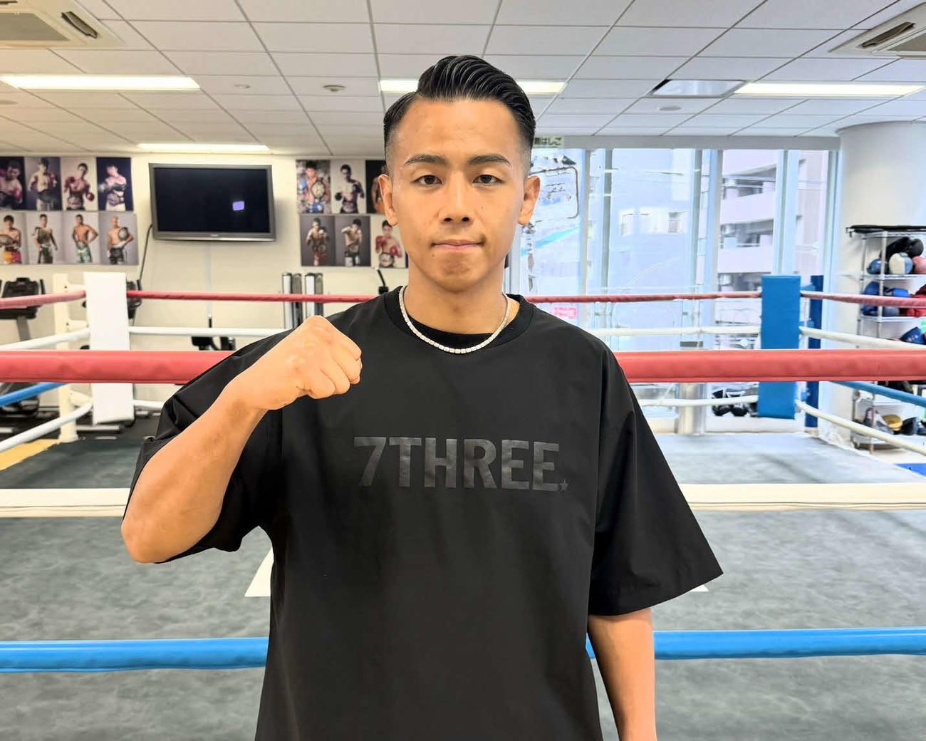 インタビューでK－1愛や55キロトーナメントの予想について語った武居由樹　（C）K－1