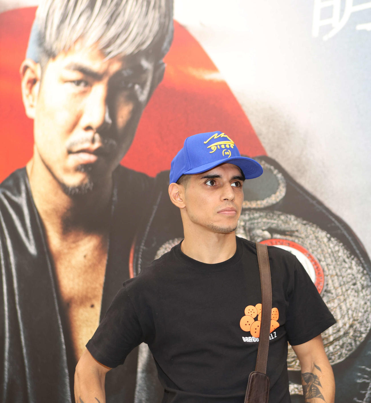WBA、IBF世界スーパーフライ級王座統一戦の調印式で厳しい表情を見せるマルティネス（撮影・水谷安孝）