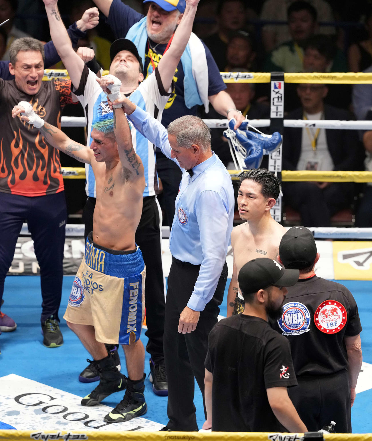 WBA・IBF世界スーパーフライ級王座統一戦　マルティネスに判定負けを喫した井岡（撮影・たえ見朱実）
