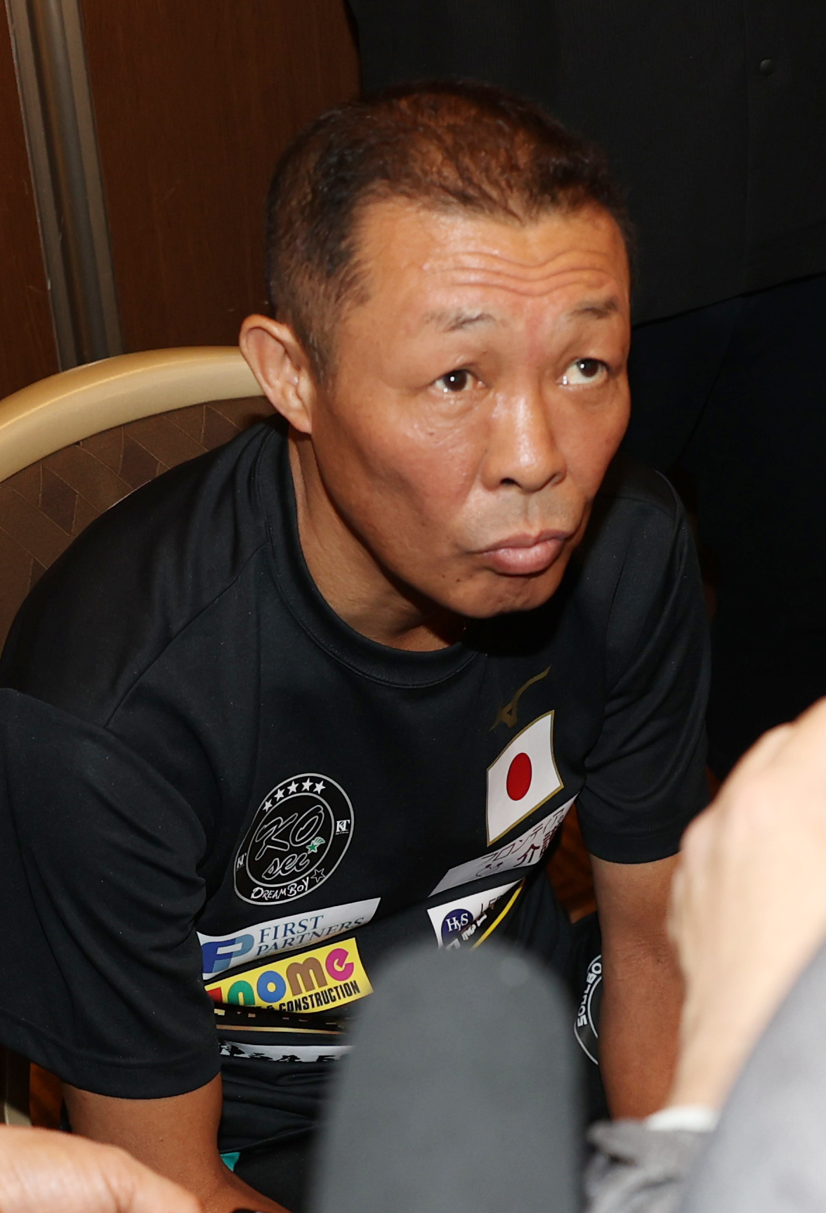 田中恒成のタイトルマッチがキャンセルになり会見する畑中清詞会長（撮影・柴田隆二）